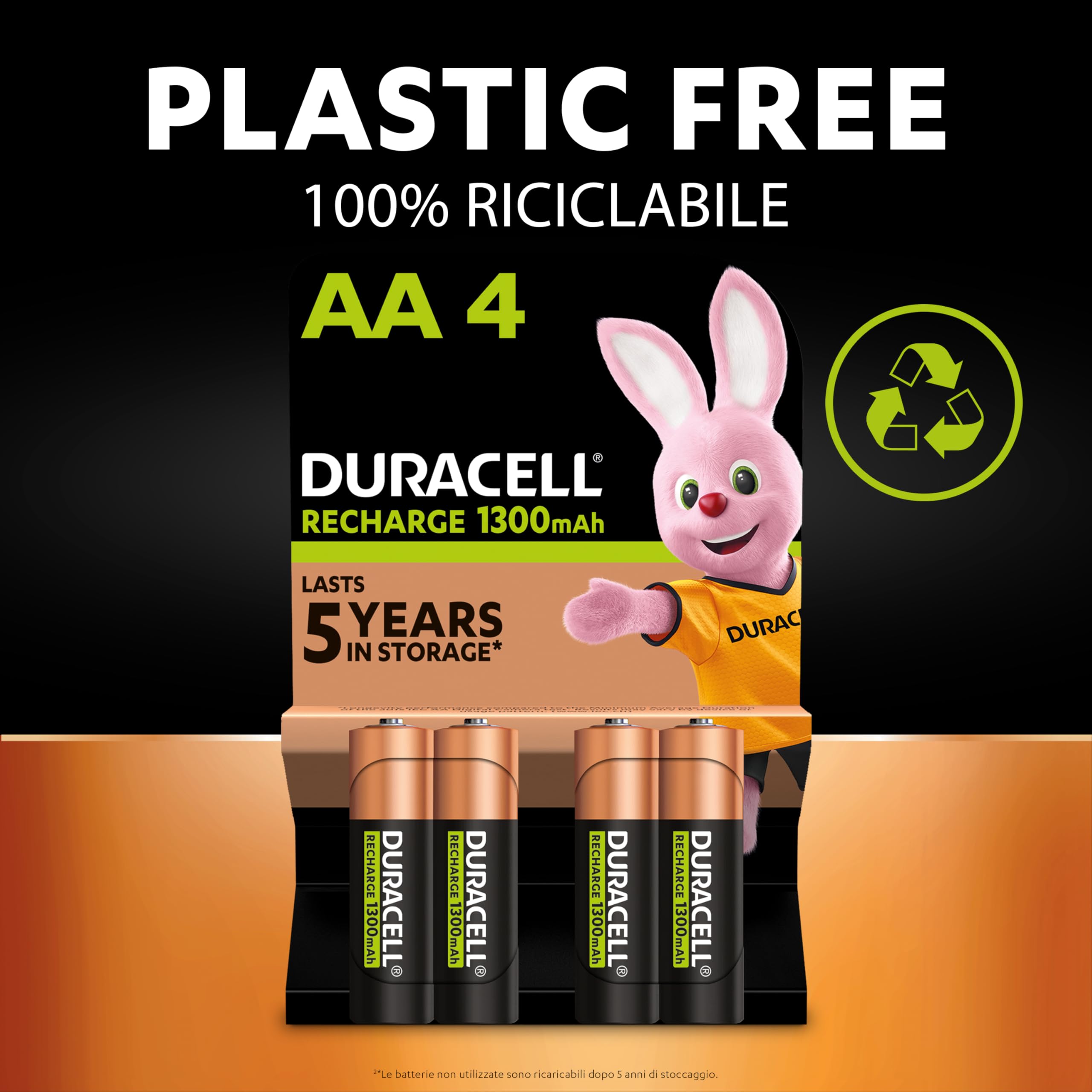 Duracell AA Batterie Ricaricabili Stay Charged Plus Pz 2 - Foto 3