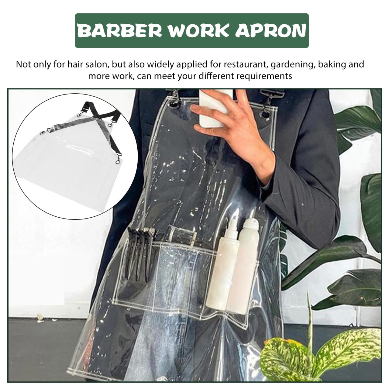 minkissy Tablier de coiffure Tablier de travail Tablier transparent Sarong pour femmes Tablier de cuisine unisexe Tabliers de coiffure pour femmes Tabliers de coiffure pour femmes Tabliers