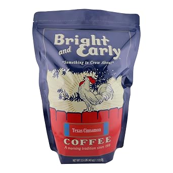 Bright and Early Texas Cinnamon - 2.5 LB Bag Ground Coffee, Medium Roast Cafe De Ollo - Pack of One