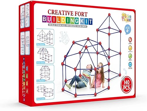 Miniatura 45 de Kit de construcción de fortalezas para niños, juguetes de construcción STEM, regalo educativo para niños y niñas de 3 a 12 años, juego creativo