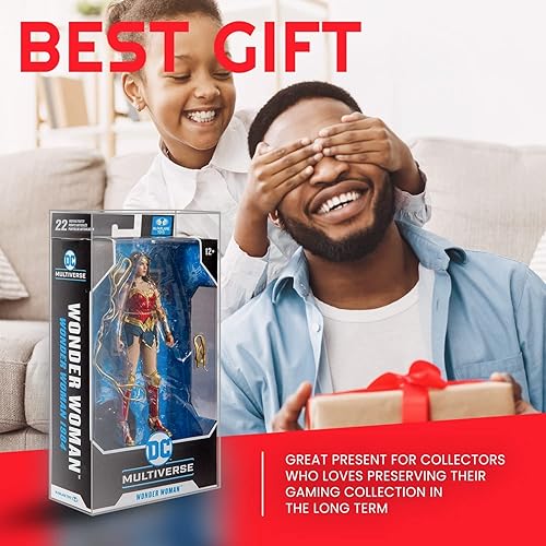 Vista 14 de EVORETRO Funda protectora de figura de acción en caja para McFarlane DC Multiverse BAF de 7 pulgadas - Paquete de 10 pantallas de plástico PET