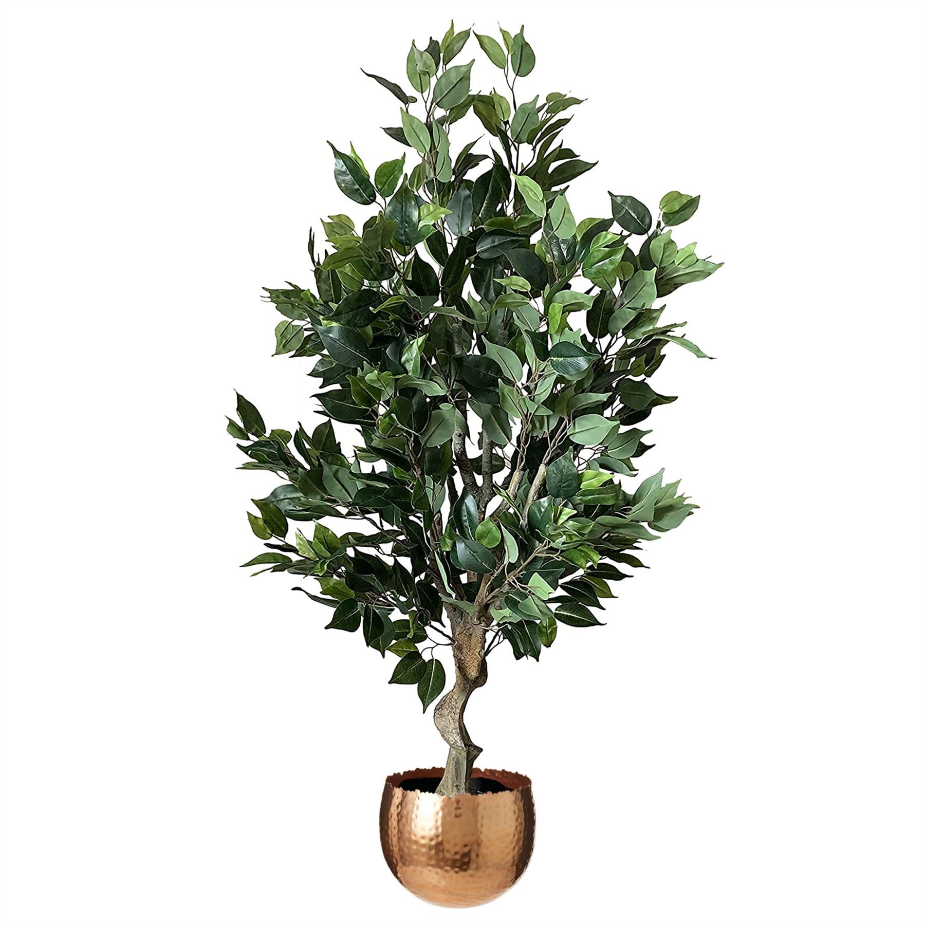 Faux Tree in Metal Planter