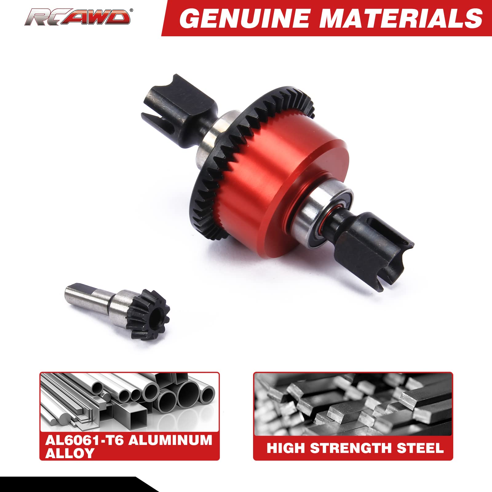 Amazon.com: RCAWD Front Rear Diff Combo Set w 40CrMo Main