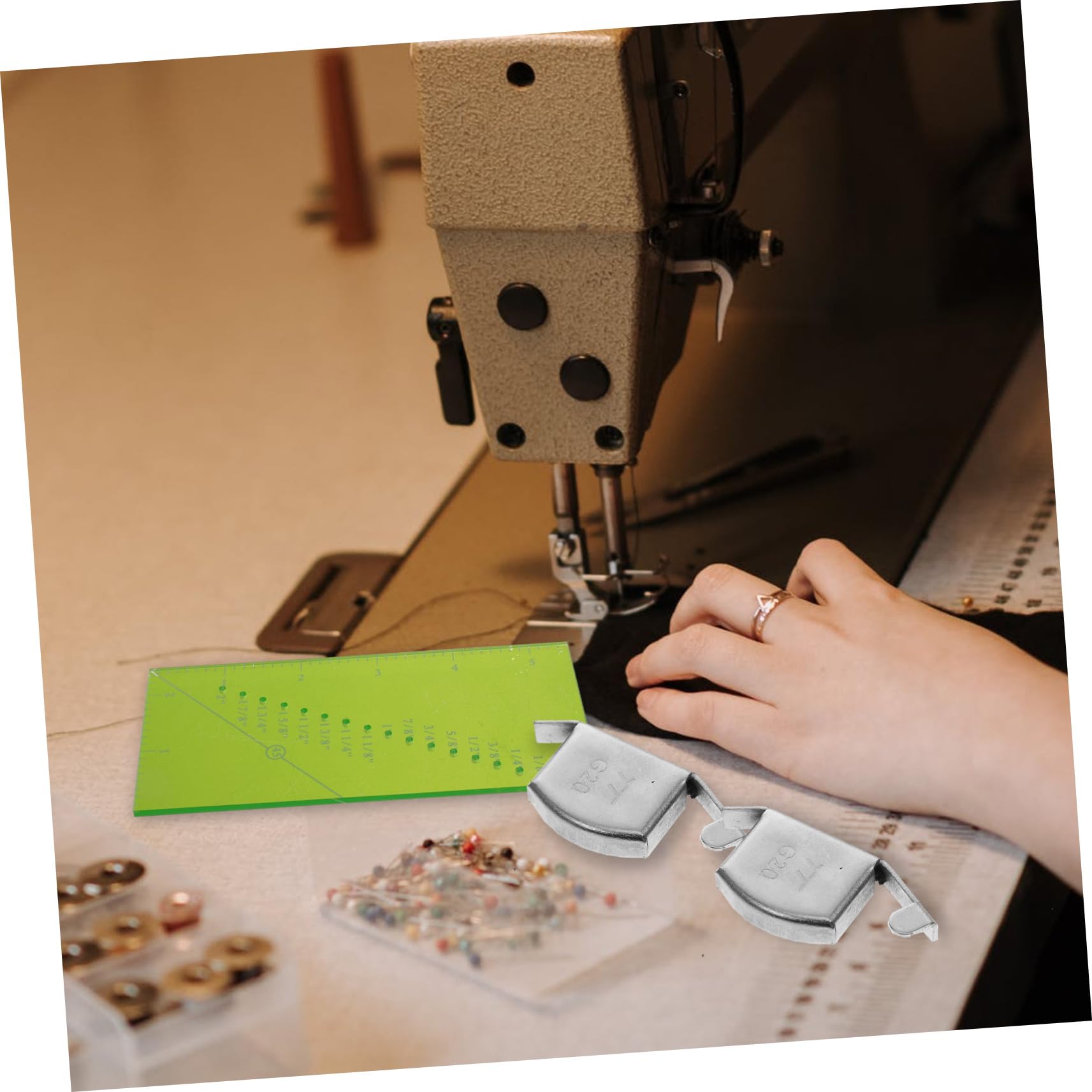 2 Juegos Reglas Margen Costura Para Máquina Coser Medidor Resistencia Pieza Imán Costura Guía Costura Magnética Regla Patchwork Regla Puntada