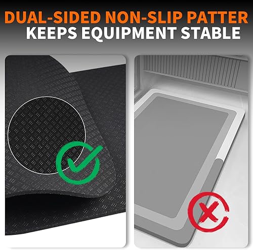 Miniatura 7 de Tapete de ejercicio extra grande, 7 x 5 pies, 8 x 6 pies, 10 x 6 pies (0.276 in), extra grueso, para suelo de gimnasio en casa, antideslizante,