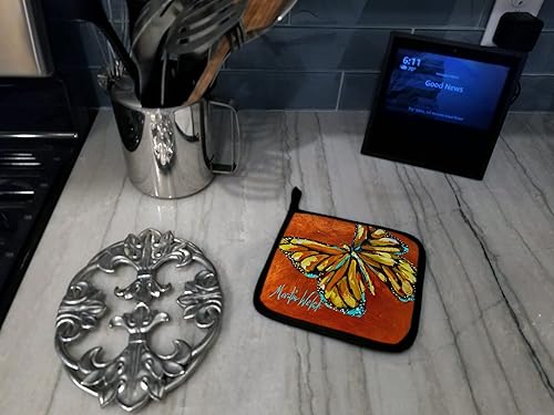 Miniatura 3 de Caroline's Treasures MW1339PTHD - Juego de soportes para ollas de cocina con diseño de mariposa monarca, resistentes al calor, almohadillas