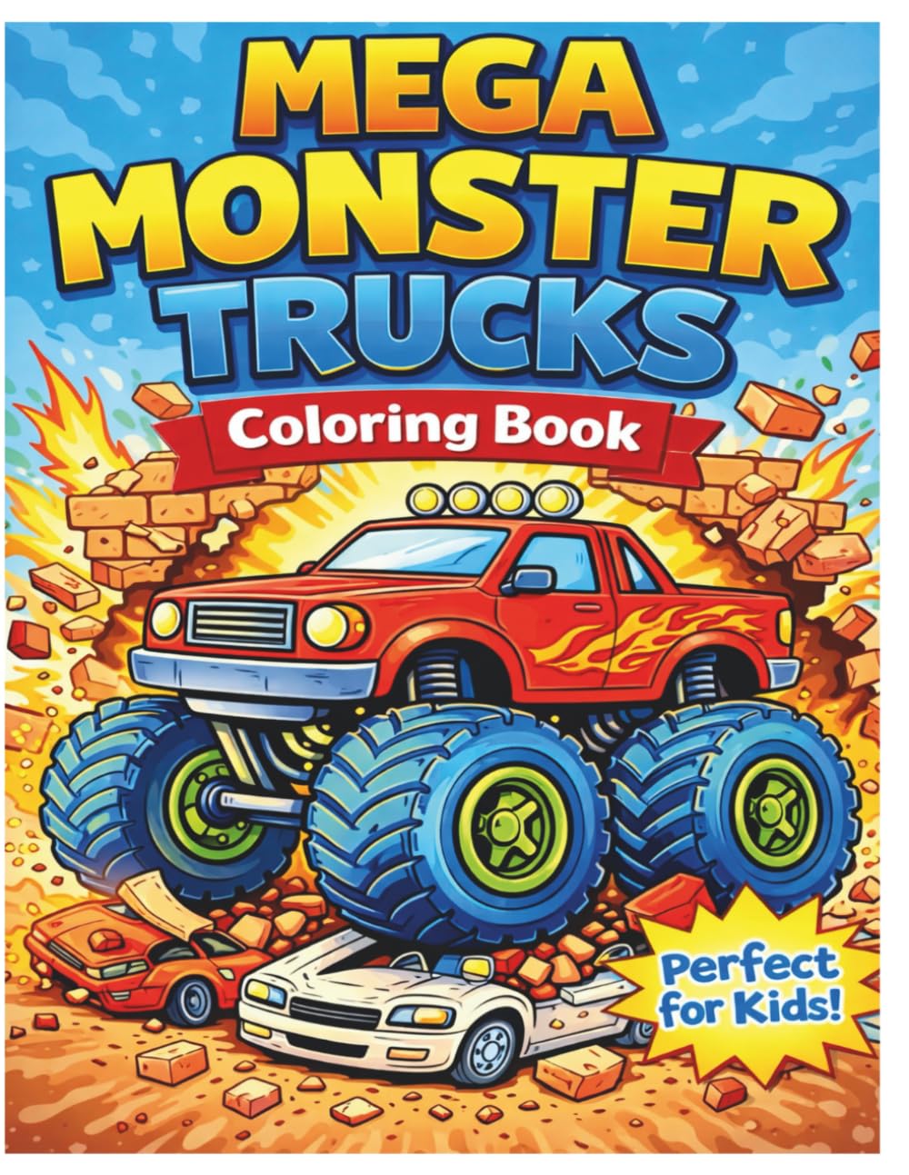 MEGA MONSTER TRUCKS Coloring Book