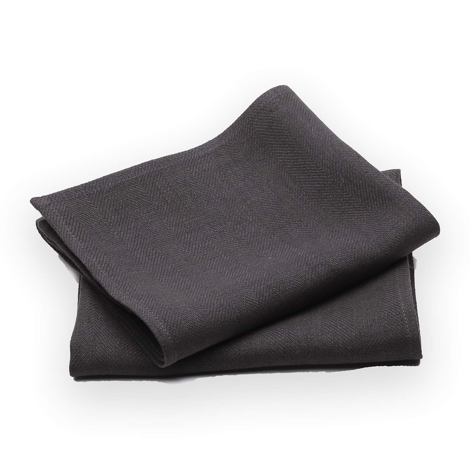 LinenMe Set of 2 Grey Linen Guest Towels Lara 33 x 50 cm, Made in Europe, bath linen, European bed linen, machine wash, super absorbent