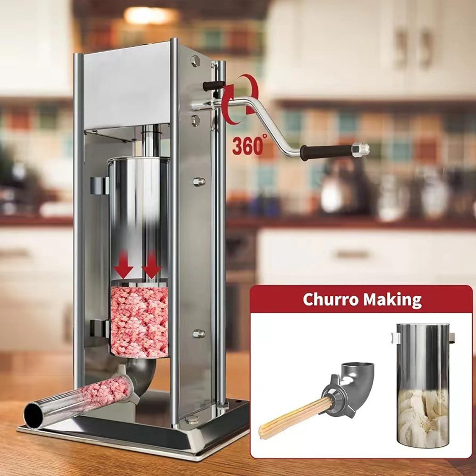 Amazon.co.jp: 3L/5L/7L 2-In-1 Manual Churros Maker + Sausage