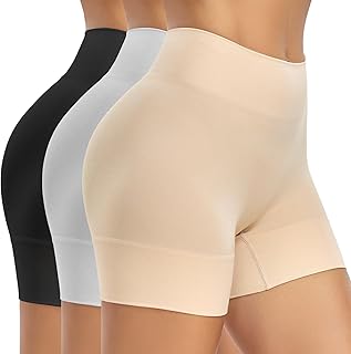 BESTENA 3 Pack Slip Shorts for Under Dress Seamless Anti Chafing Shorts | Breathable stretchy fabric,5 inch inseam,anti-chafe comfort,no panty lines,less roll-up,smooth under dresses & skirts