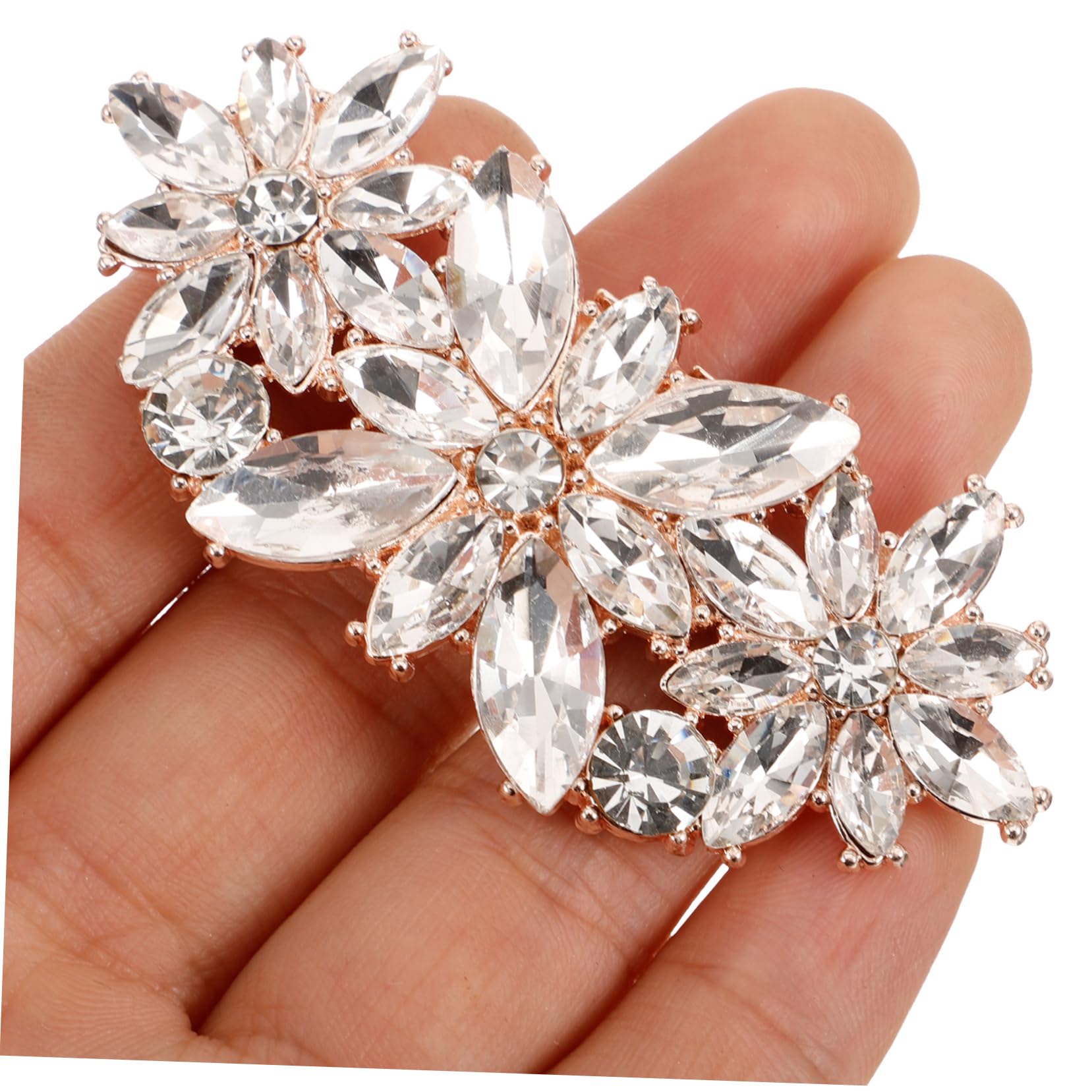 PACKOVE Accessori Per Fiori Di Scarpe Con Strass Matrimonio Decorazioni Clip Per Scarpe Adornare Calzante Decorazioni Matrimonio Fibbia Per Scarpe Rimovibile Golden Lega Di Zinco