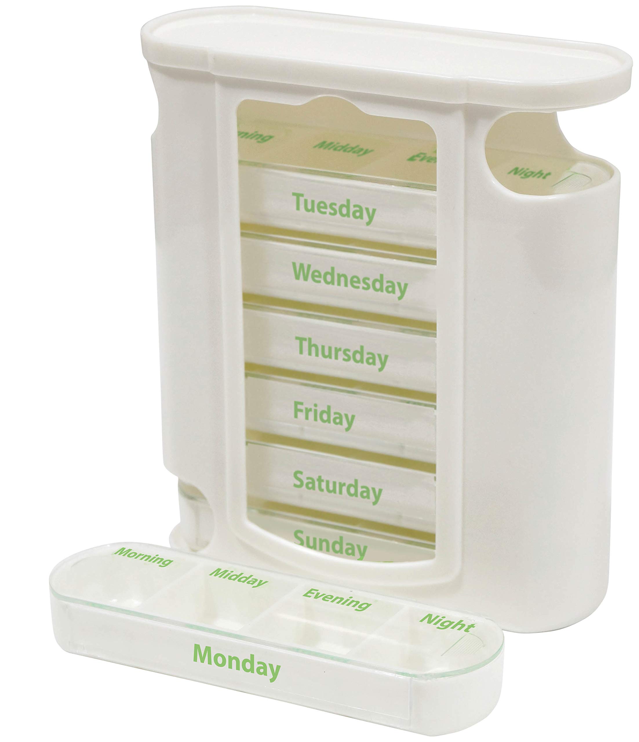 7 Day Pill Dispenser Tablet Box Organiser. 4 Compartments per Day, Breakfast, Lunch, Dinner and Bedtime. for Those who take Many Tablets on a Daily Basis. Easy Medication Management & Organisation