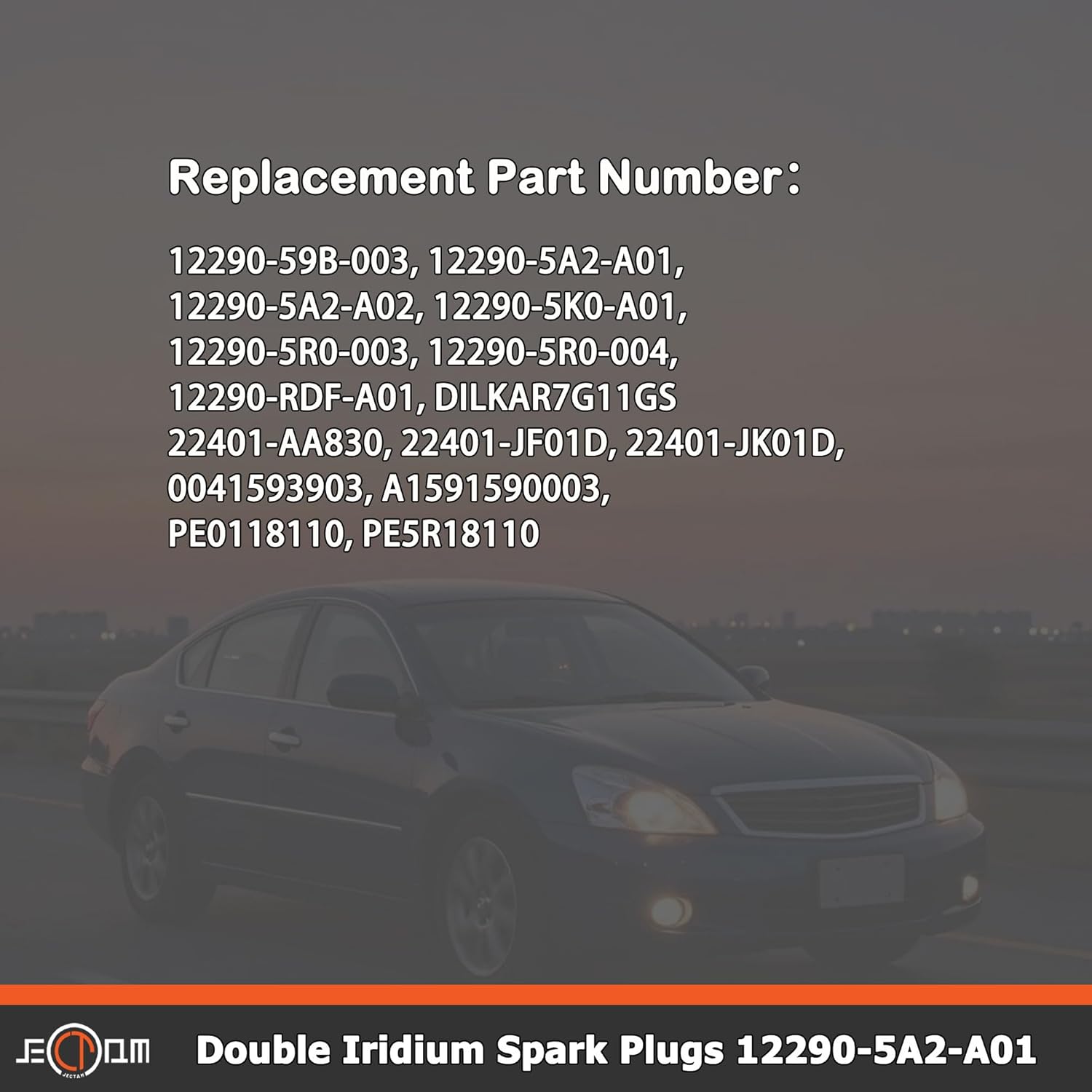 Iridium Spark Plugs 4 Pack 12290-5A2-A01 DILKAR7G11GS Automotive Replacement Spark Plugs Compatible with Honda Accord Civic 2010-2019 CR-V 2015-2019 Fit for Acura ILX TLX 2015-2019 2.4L