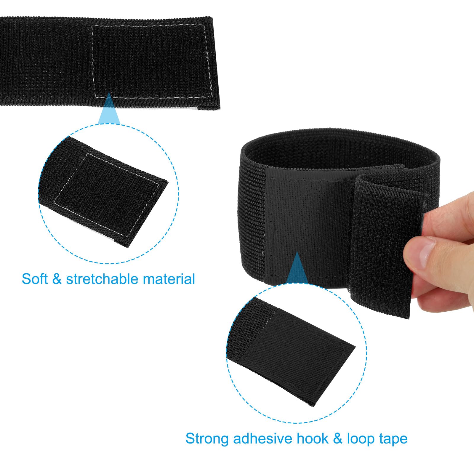 PATIKIL Correas para botas, pantalones elásticos de poliéster, blusas, correas de tobillo, bandas de pierna con gancho y bucle para senderismo, caza