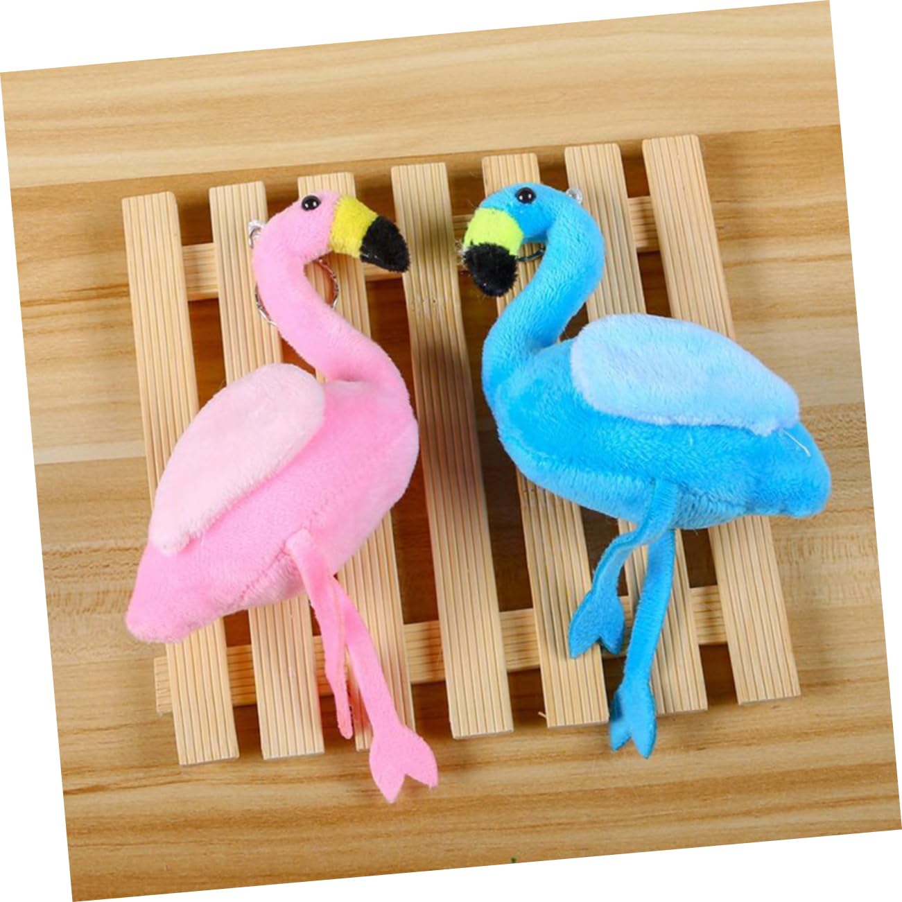 ibasenice 12 Piezas encantos Colgantes Tropicales Bandeja de Bola de Masa hervida Decoraciones de Pastel de niña Llavero Flamenco Regalo Creativo llaveros Dibujos Animados Colgante de Bolsa