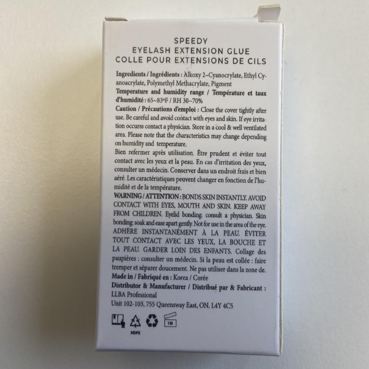 LLBA colle à cils pour professionnels – Colle Noir | Plusieurs choix pour le temps de séchage 0,5 à 3 Secondes | 5mL | Colle extra forte pour extensions de cils | Tenue 7-8 Semaines (Speedy)