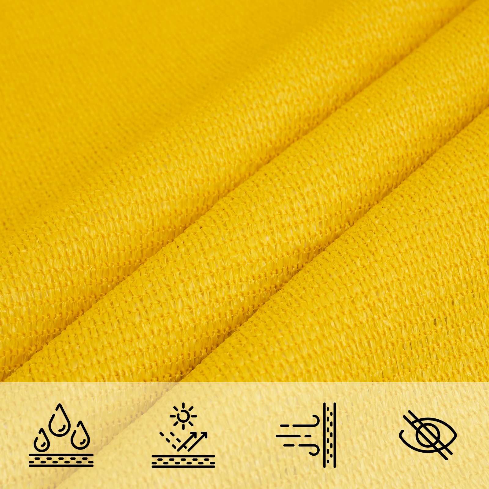 Voile d'ombrage vert clair x m en polyéthylène haute densité - Protection UV - Résistant aux intempéries - Perméable au vent - Pour jardin, balcon, terrasse, extérieur