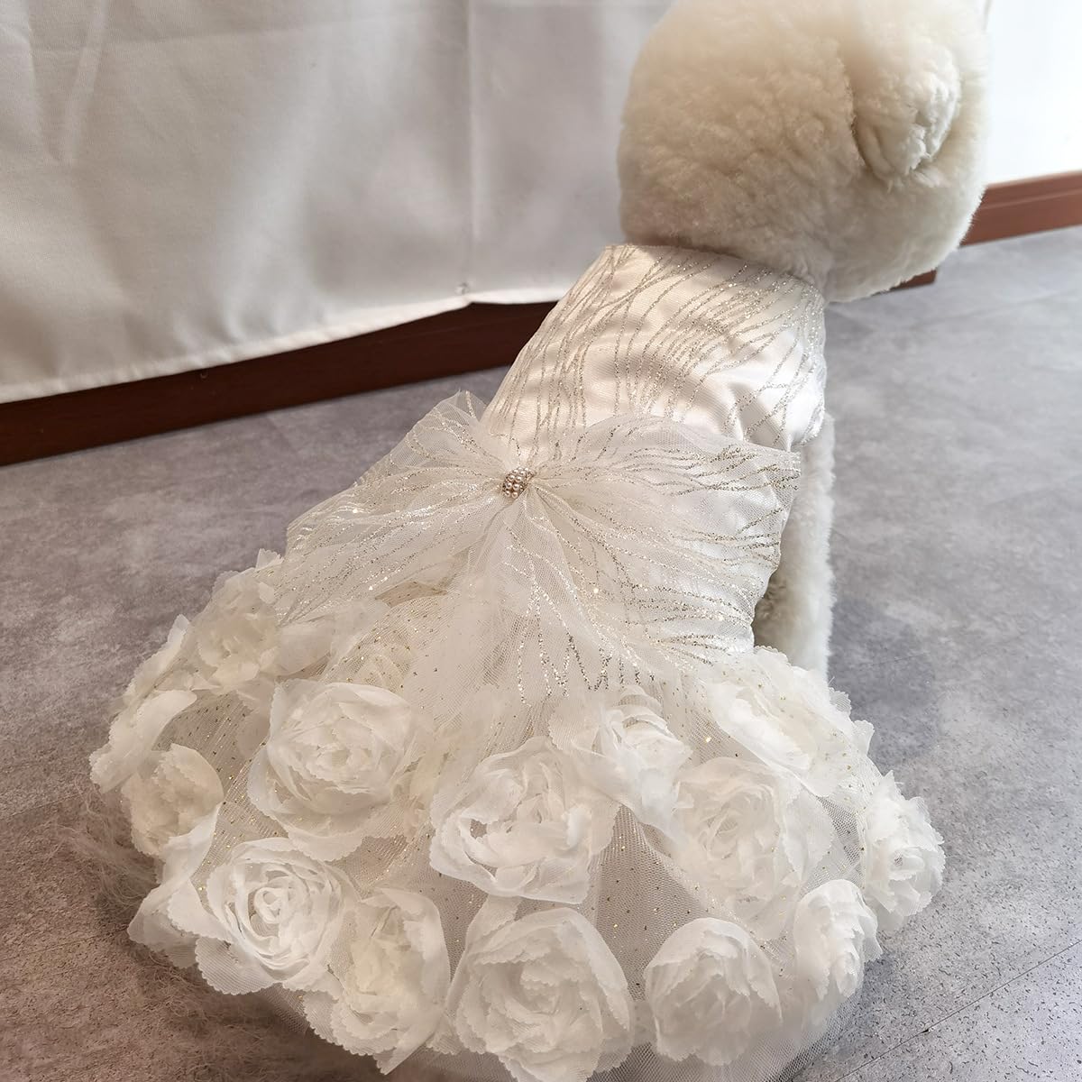 Amazon | ISUPY 可愛い 犬服 ウエディングドレス 手作り 華やか ペット 