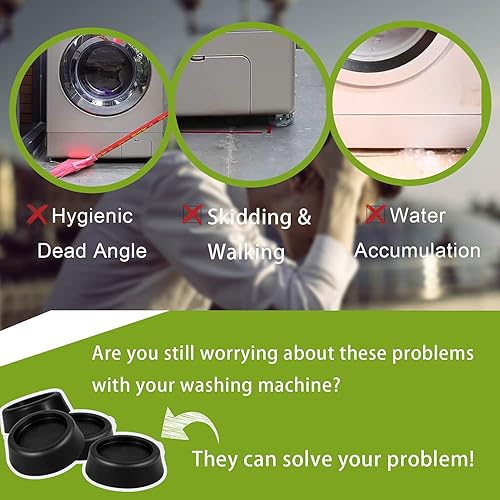 Miniatura 5 de Jb6368 Almohadillas antivibración para lavadora, almohadillas antivibración, agarre texturizado que evita caminar y deslizarse, lo mejor para