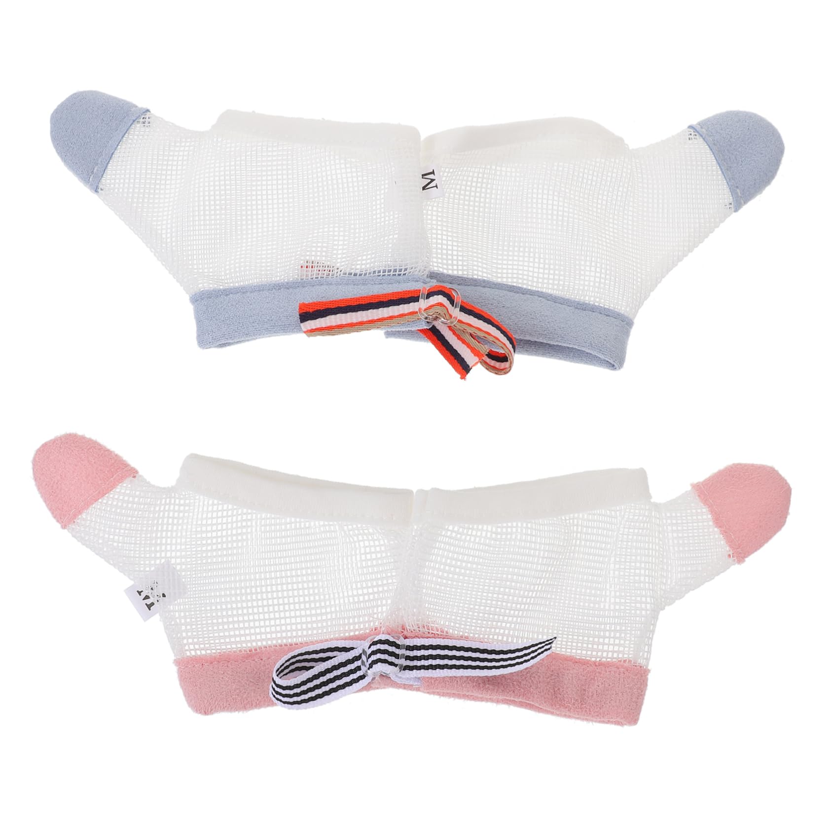 Fingerhandschuhe für Babys 2 Paar aus Nylon, Atmungsaktiv, Weiß