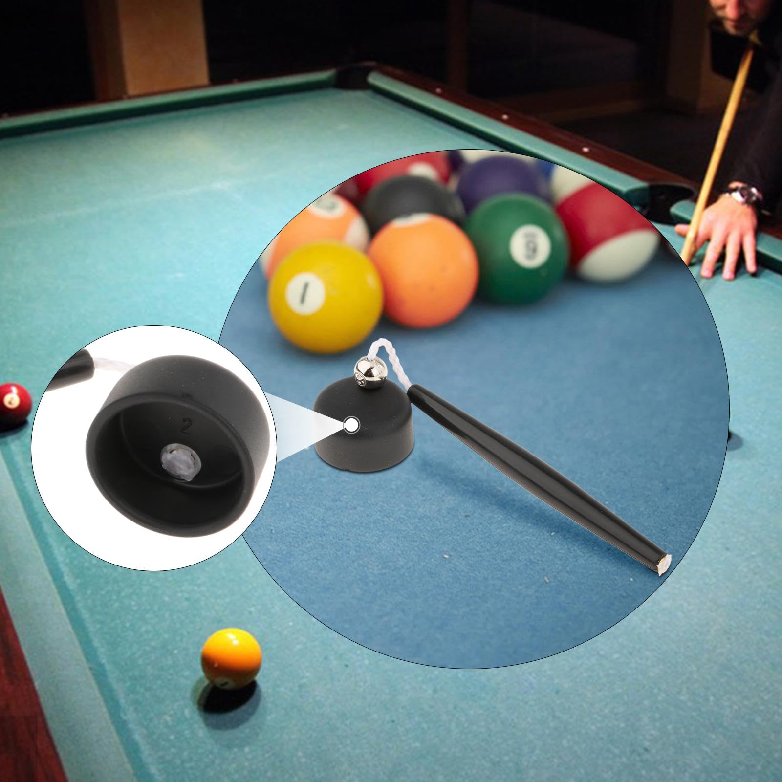 Yiju Pool Chalk Holder,Billiard Chalk Holder,Slip in Pocket,Circle,Cover,Practical Tool,Pool Table Accessories for Billiard Lovers