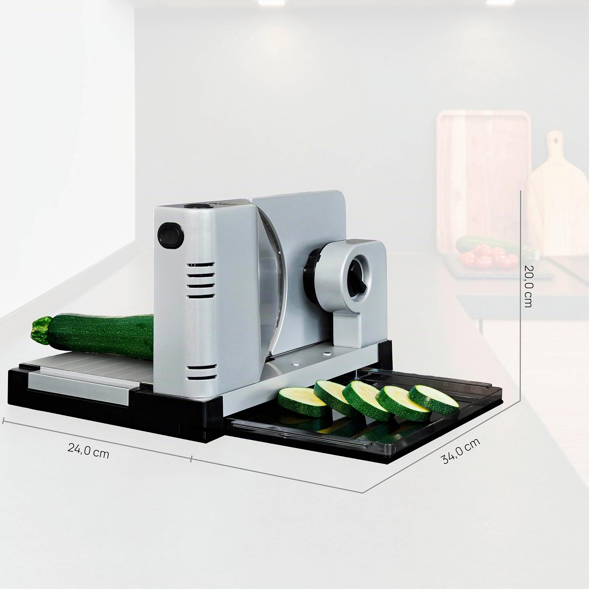 ritter icaro 7, trancheuse électrique universelle pliable tout métal avec moteur ECO, fabriqué en Allemagne