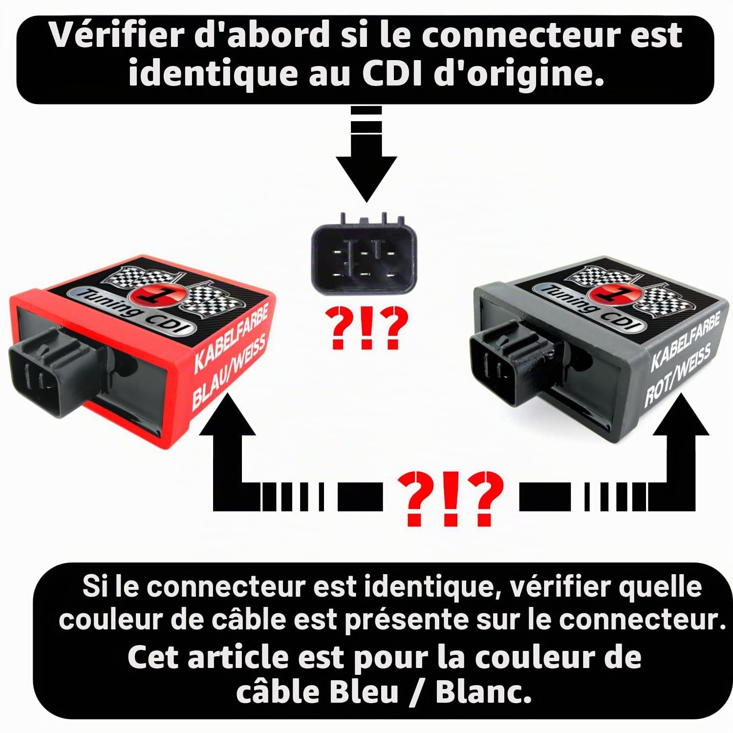 Area1 Boîtier d'allumage CDI ouvert sans étranglement pour moteurs 2 temps à partir de 2003 compatible avec Aerox, Jog Neos Why BWS, Pepe, Nitro