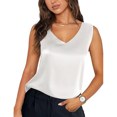 Elevate Your Wardrobe: White Silk Tank Top for Women