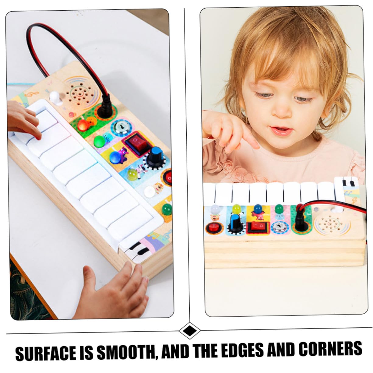 Juguete Musical LED Bordes Suaves y Seguro para para Niños de Madera Accesorio Ligero Adecuado para Aprender Música en Exteriores Aprender Música en Exteriores