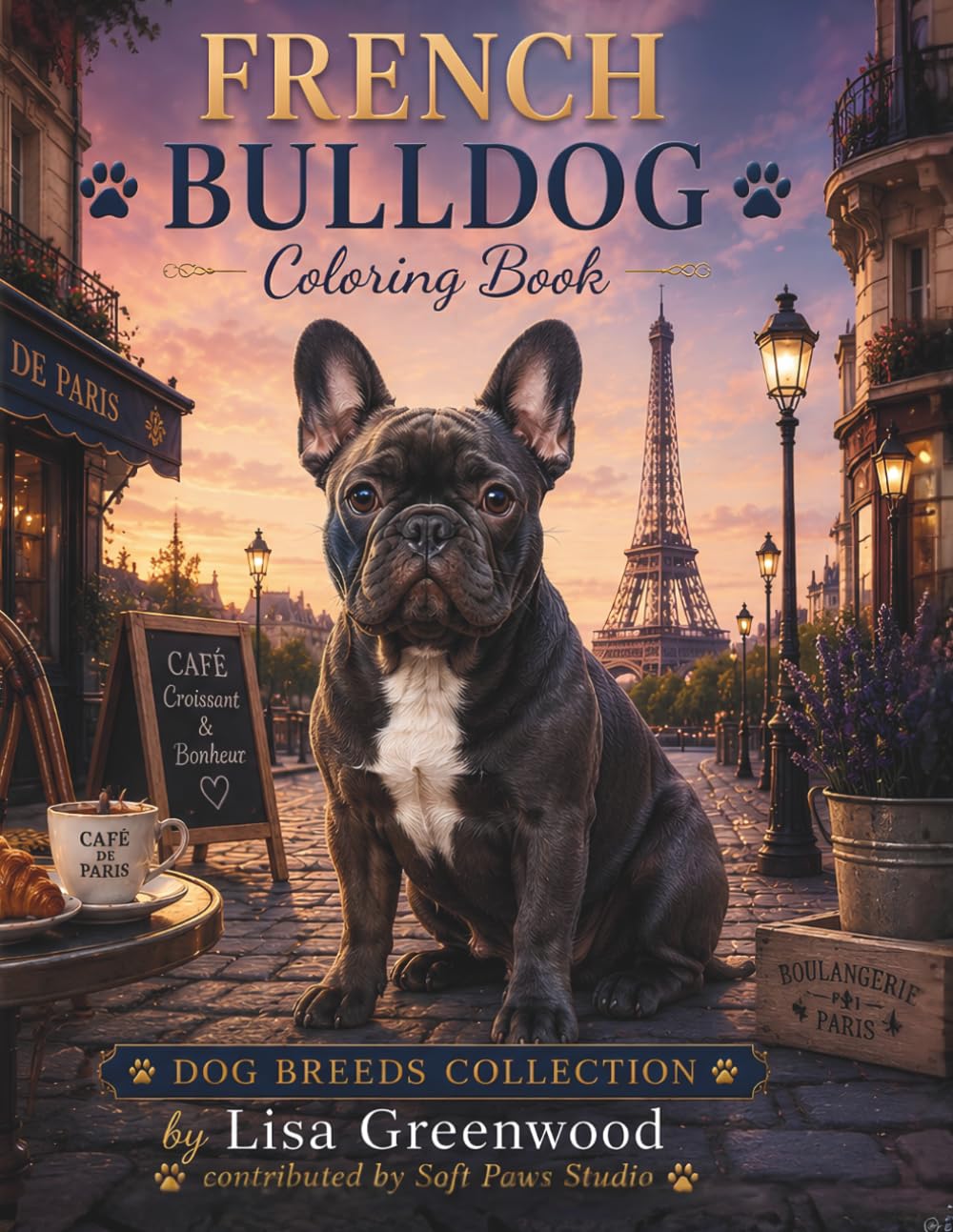 French Bulldog Coloring Book for Adults and Teens: Cute Frenchie Dog Coloring Pages for Relaxation, Stress Relief and Creative Fun (Dog Breeds Coloring Collection)