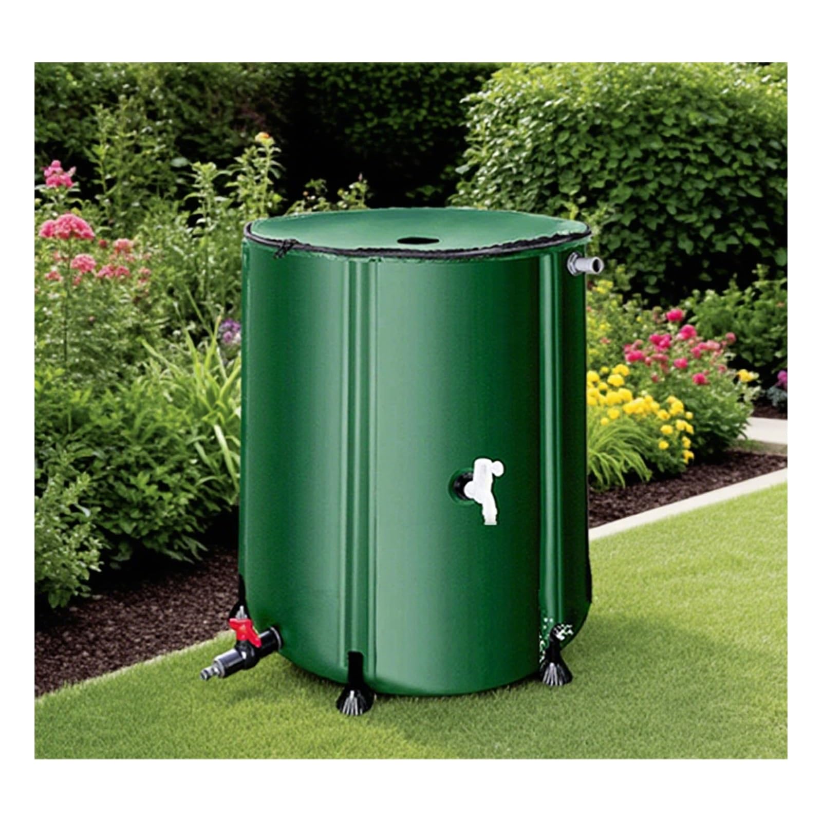 Nviusdsj Green Rainwater Barrels, Foldable Design, Strong Portability, Flexible Use, Suitable For Various Scenarios(,200L)