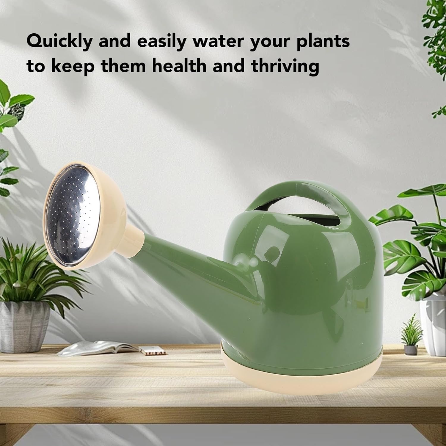 Watering Can Outdoor, 4l Plant Watering Devices Long Spout for House Plant Garden er (Dark Green)