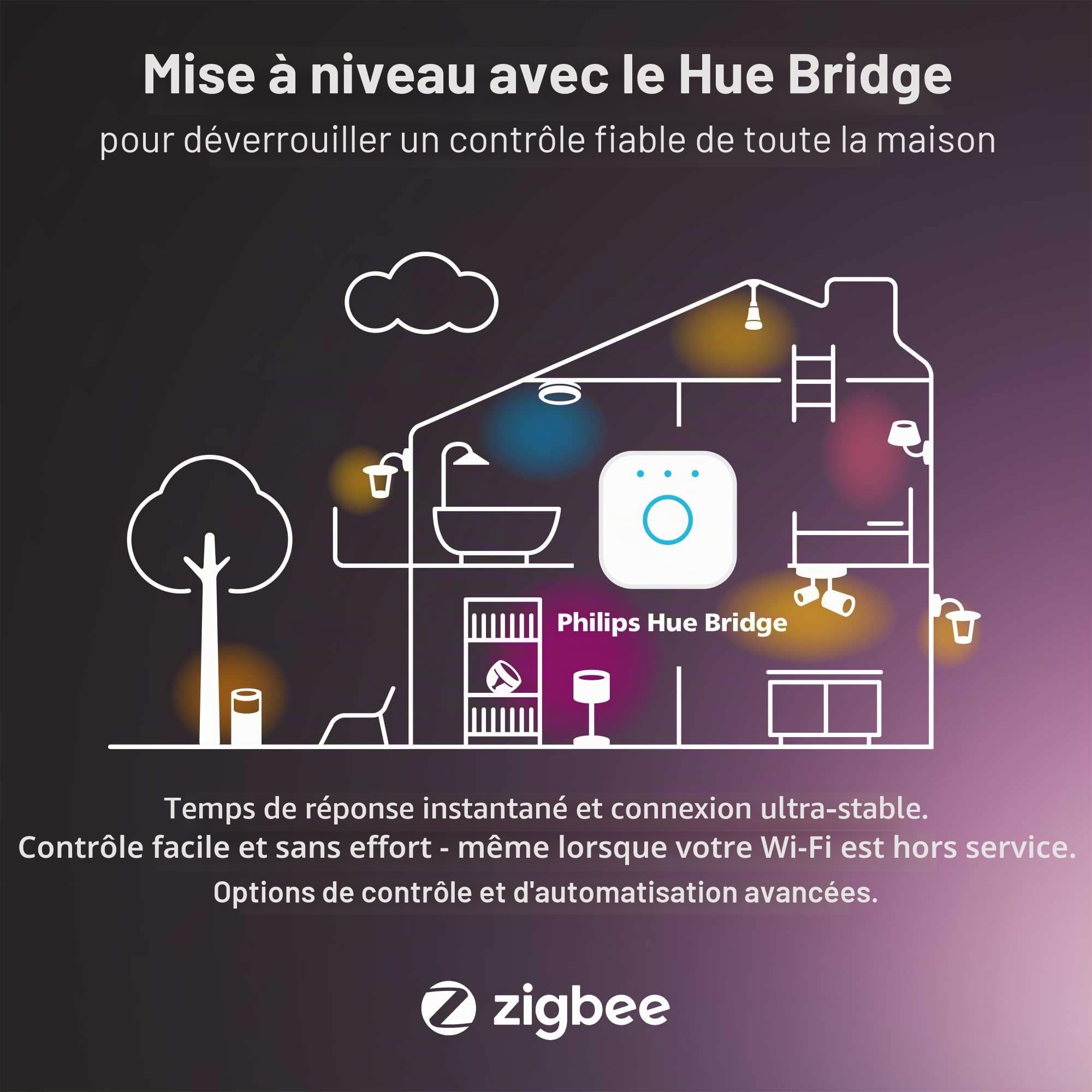 Philips Hue White Ambiance, ampoule LED connectée Filament E27, compatible Bluetooth, fonctionne avec Alexa, Google Assistant et Apple Homekit (Lot de 2)