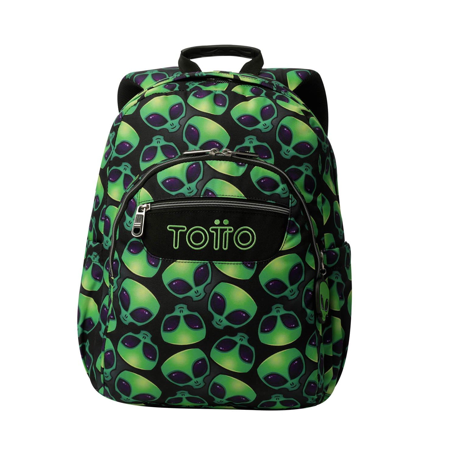 TOTTO - Mochila Escolar Adaptable a Carro, Modelo Acuareles, Capacidad 20 L, Bolsillo para Pc 14", 2 Bolsillo Botella, Espaldar Ergonómico con Flujo de Aire, Cómodas Correas en S, Estampado Ali