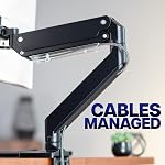 VIVO Premium Aluminum Monitor Arm for Ultrawide Screens up to 49 inches and 33 lbs, Heavy Duty Single Desk Mount, Pneumatic Height, Max VESA 100x100, Black, STAND-V101G1