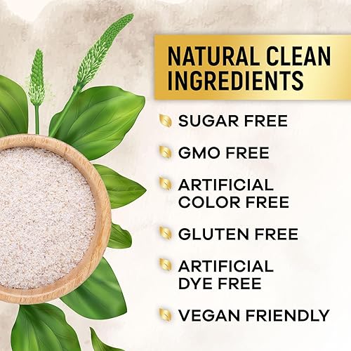 Miniatura 7 de Suplemento de fibra de cáscara de psyllium de 1500 mg, píldoras de fibra soluble e insoluble diarias naturales, cápsulas de polvo de cáscara de