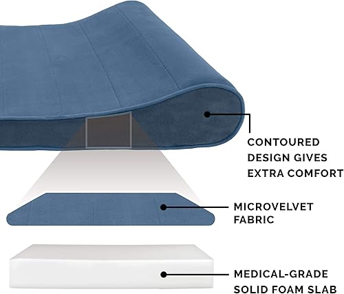 Miniatura 4 de Furhaven Luxe Lounger Dog Beds for SmallMediumLarge Dogs  Cats - Orthopedic Cooling Gel Memory Foam  More Arcilla de microterciopelo (contorno).,