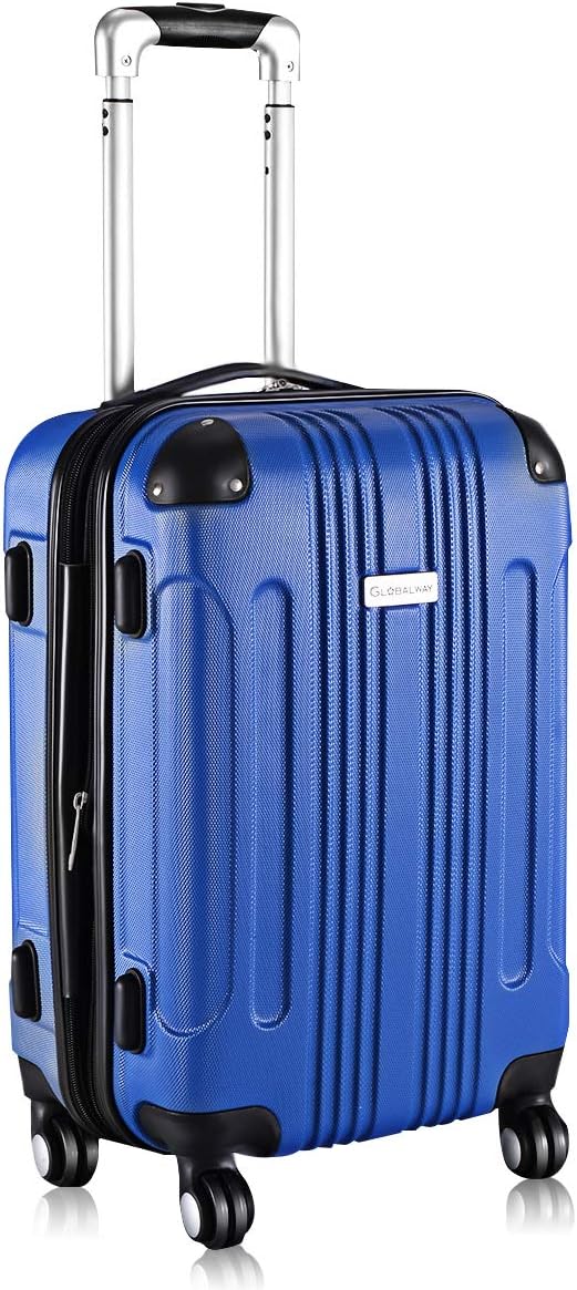 Goplus Expandable Carry On Luggage, 20-inch ABS Hardside Travel Bag, Lightweight Trolley Suitcase with Spinner Wheels