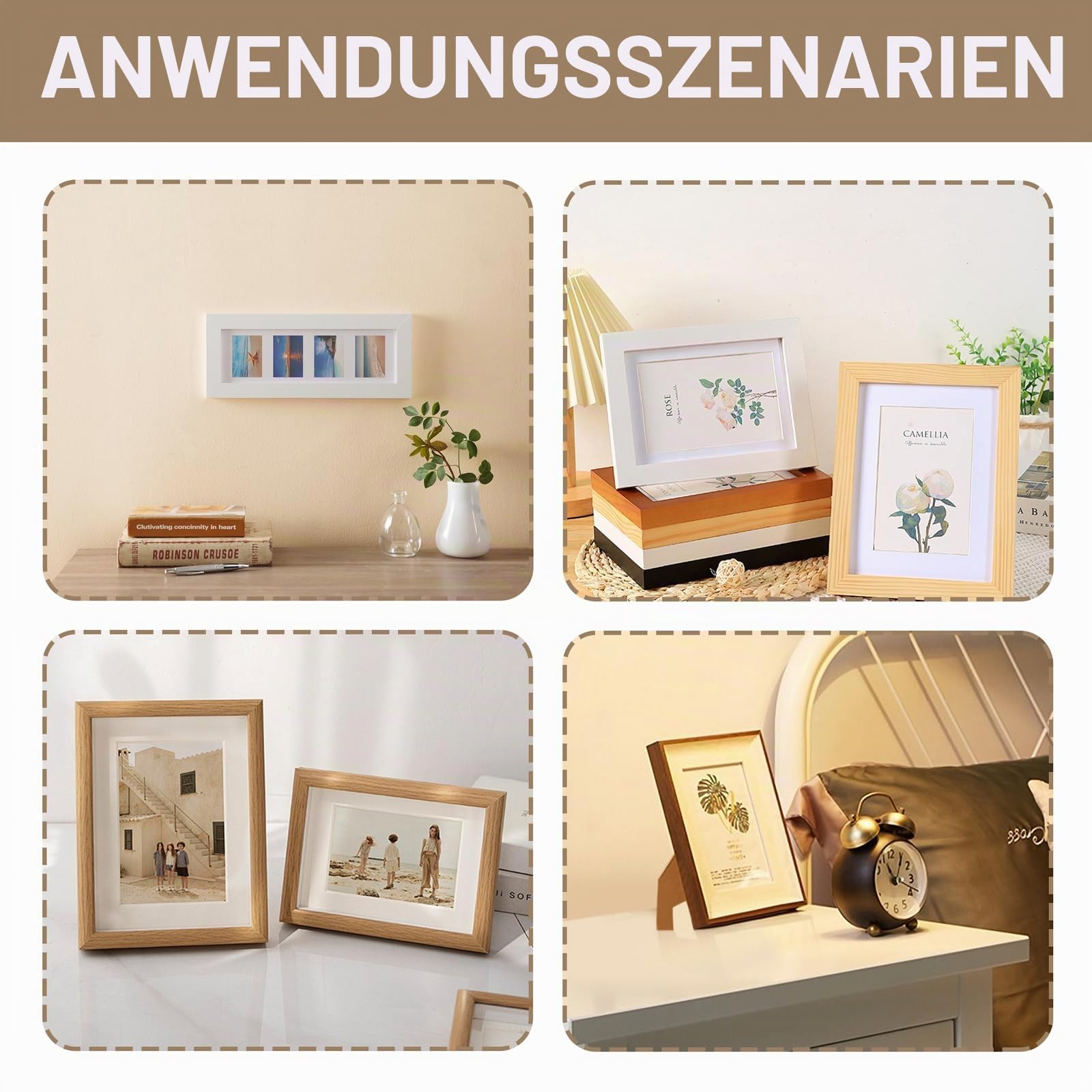 JINGHANGER 6 Stück Bilderrahmen Staffelei Zurück Stand Bilderrahmen Ständer Stehend Metall Fotorahmen Halter Tabletop Bilderrahmen Aufsteller 13cm Küche, Haushalt & Wohnen