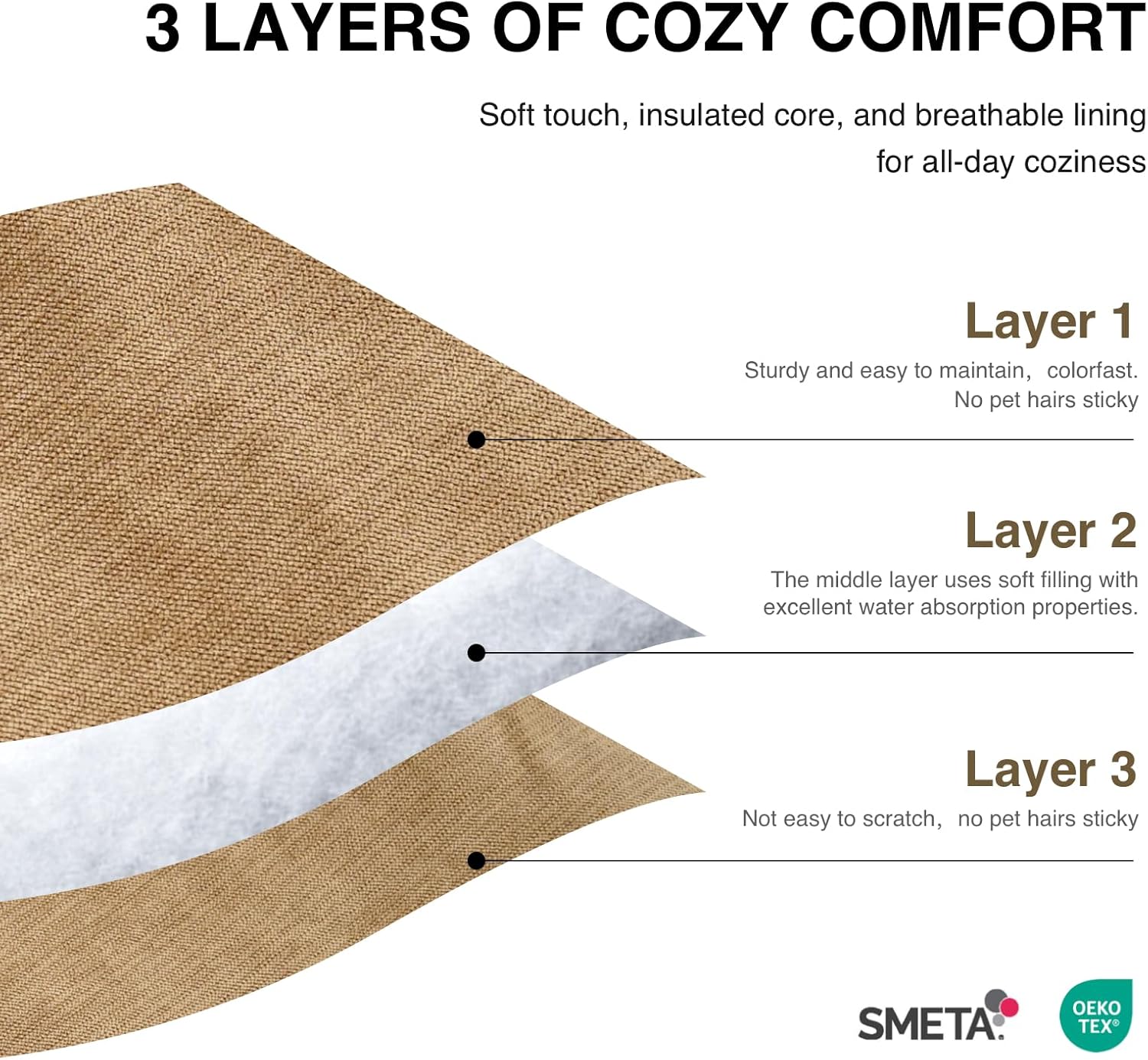 Portable Foldable Dog Bed for Small to Medium Dogs & Cats Under 77lbs, Lightweight Pet Sleeping Mat for Indoor Outdoor Use, Travel Camping Picnic Pet Mat, Sofa Cover(Brown, 39.3 x 27.6 in)