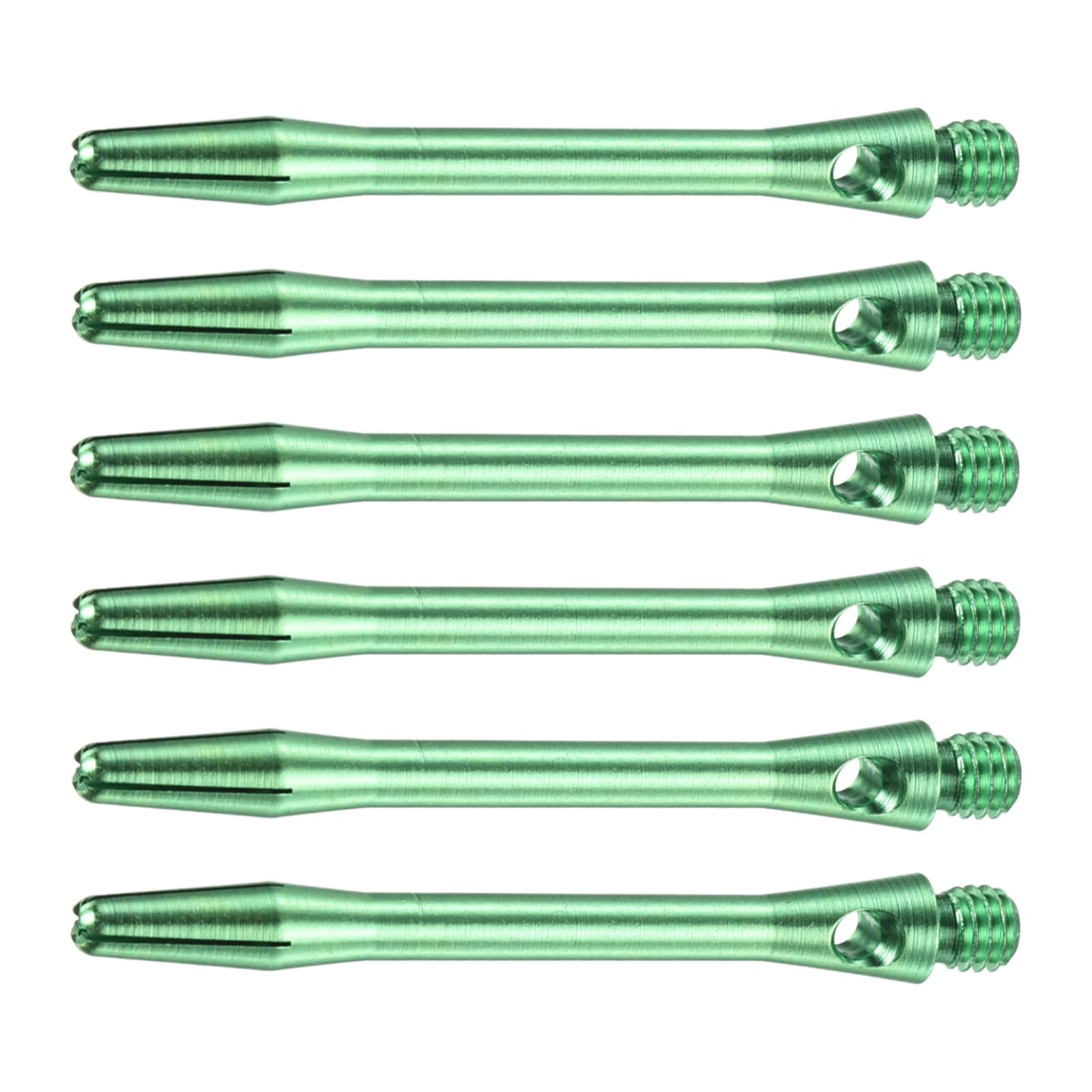 YOKIVE 6 Pcs Dart Shafts, Indoor Outdoor Aluminum Medium 2BA Thread Dart Stems Replacement Dart Accessories | Home, Club, Camping (Green, 45mm)