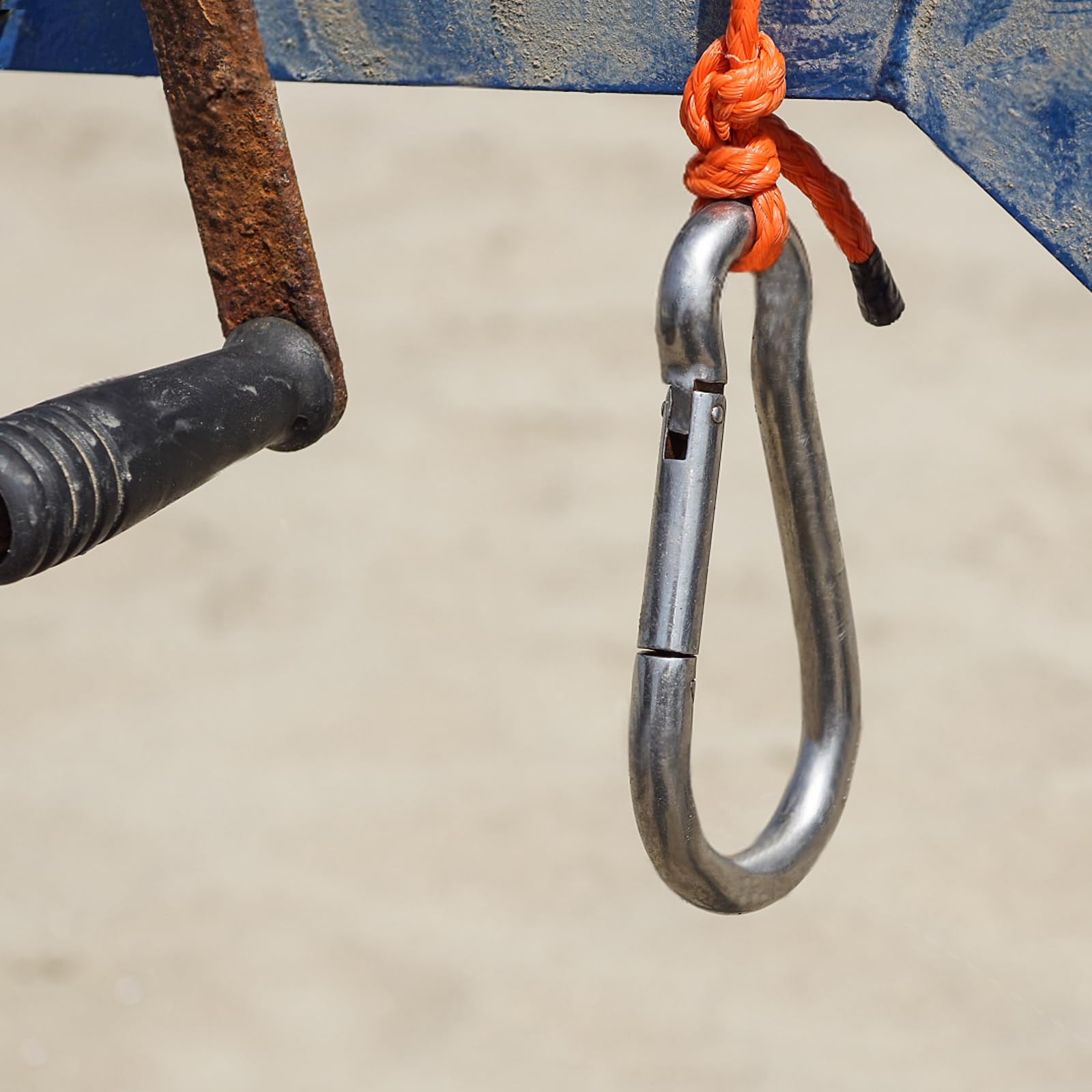 6 Moschettoni Zincati 8x80mm | Portata 250kg | Per Zaino, Campeggio E Escursionismo - Foto 8