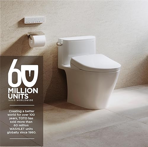 Miniatura 18 de TOTO WASHLET+ S7 - Asiento de inodoro electrónico con bidé EWATER+ con limpieza de tazón y varita y tapa contemporánea, alargado, algodón blanco
