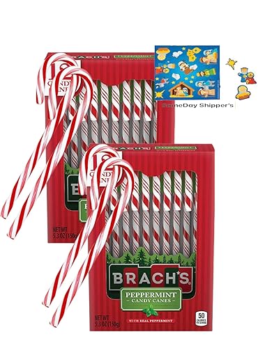 Miniatura 9 de CandyRific | (rojo y blanco) | Bastones de caramelo navideños de menta de Brach's, caramelos de relleno de calcetines de Navidad | Paquete de 2 – 12