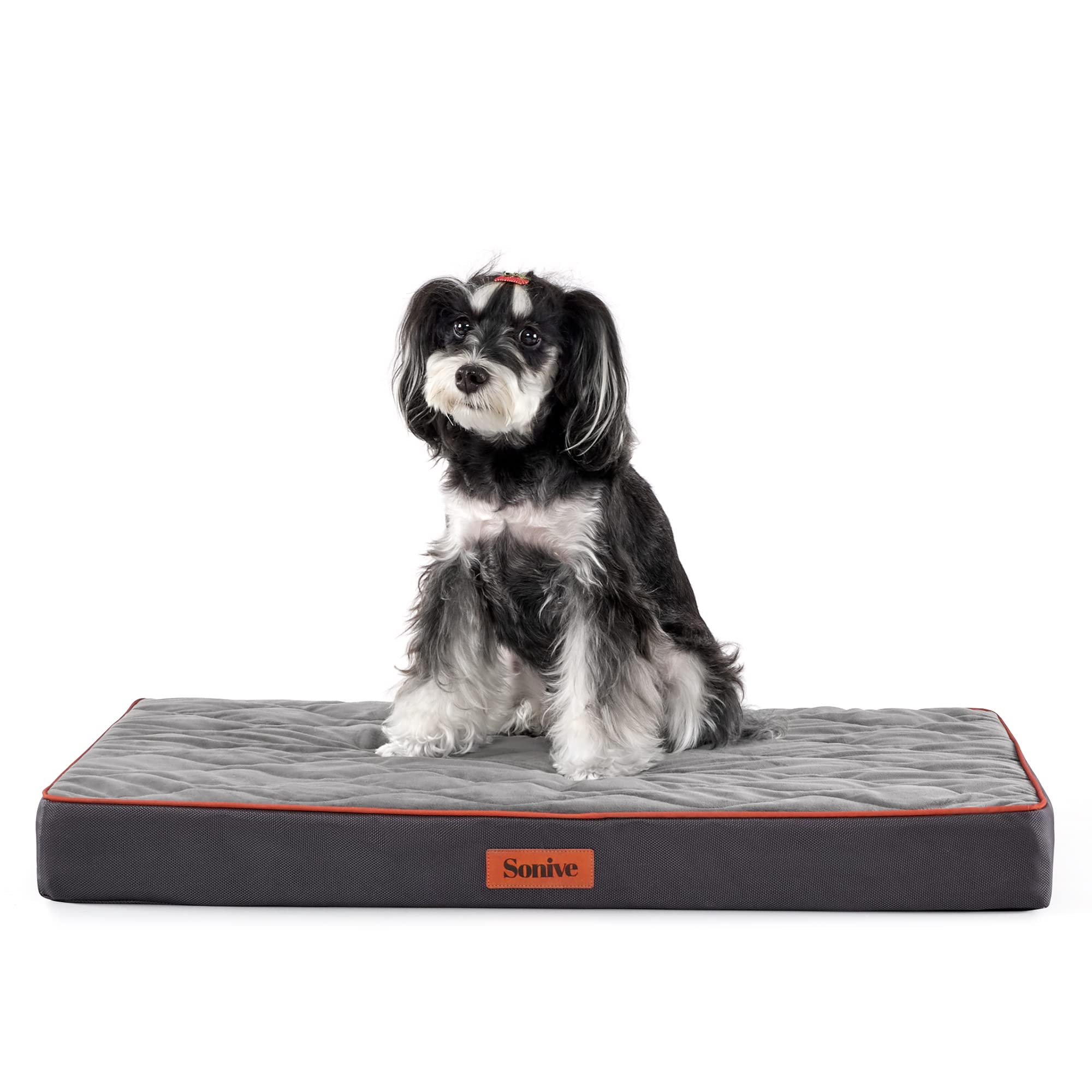 Cuccia Per Cani Piccola - Schiuma Ortopedica - Impermeabile - Fodera Lino Rimovibile - Blu - Foto 5