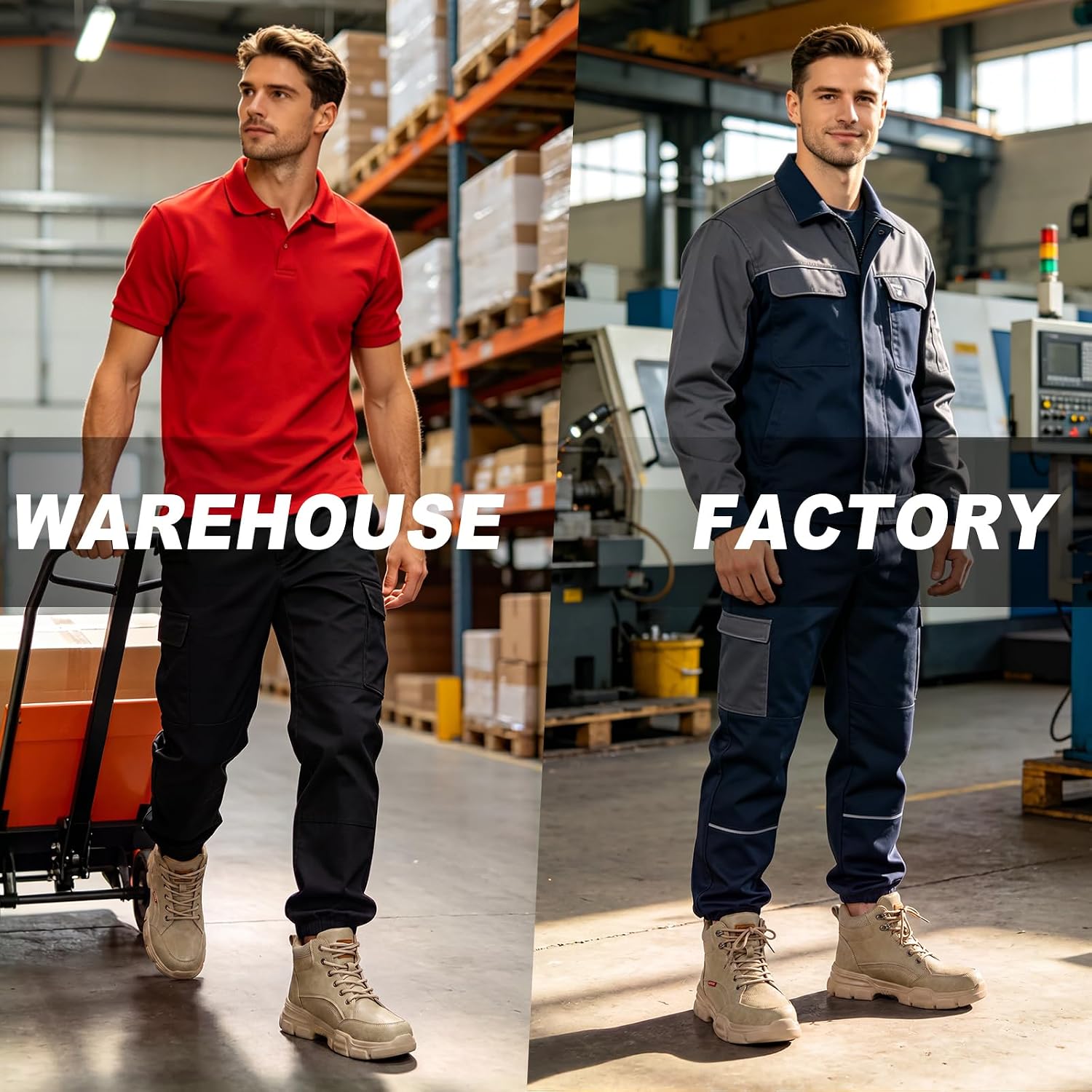 Steel Toe Shoes for Men, Ultra-Lightweight Safety Work Shoes with Kevlar Puncture Resistant Midsole, Water Resistant for Warehouse Logistics Factory Workshop
