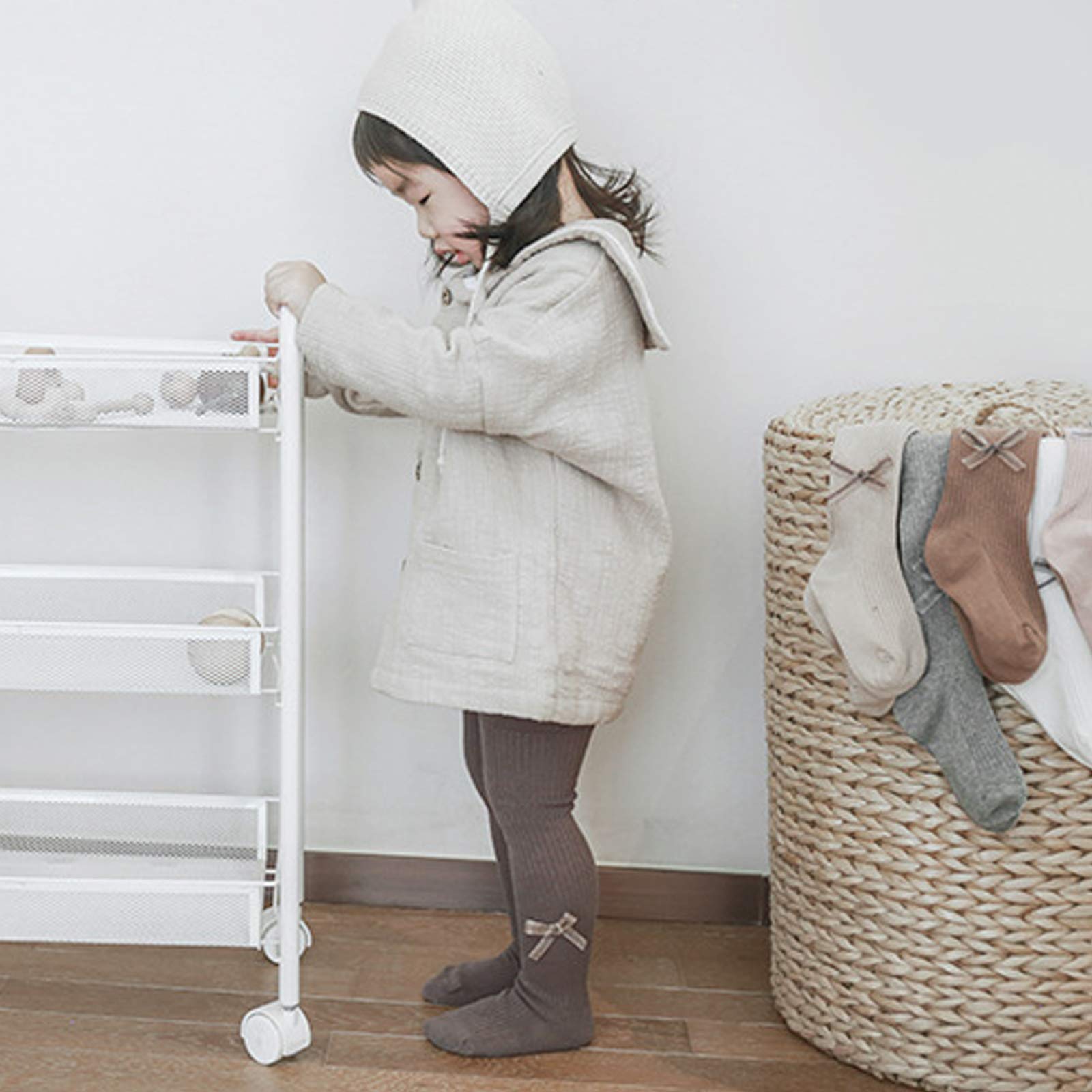 Calzini Rossi Neonata Calzini Alti Con Fiocco Per Bambini Cotone