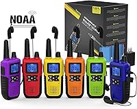 Vista 9 de Walkie Talkies Rechargeable for Adults Long Range with Earpiece NOAA Weather Alert, Multi-purpose 2 Way Radio 6 Pack for Team Work Senior Care Kid