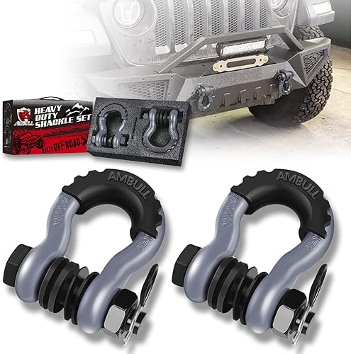 Grilletes de 34 pulgadas anillos en forma de D (2 unidades) 41,850 libras resistencia a la rotura con gancho de 78 pulgadas, kits de aislador y