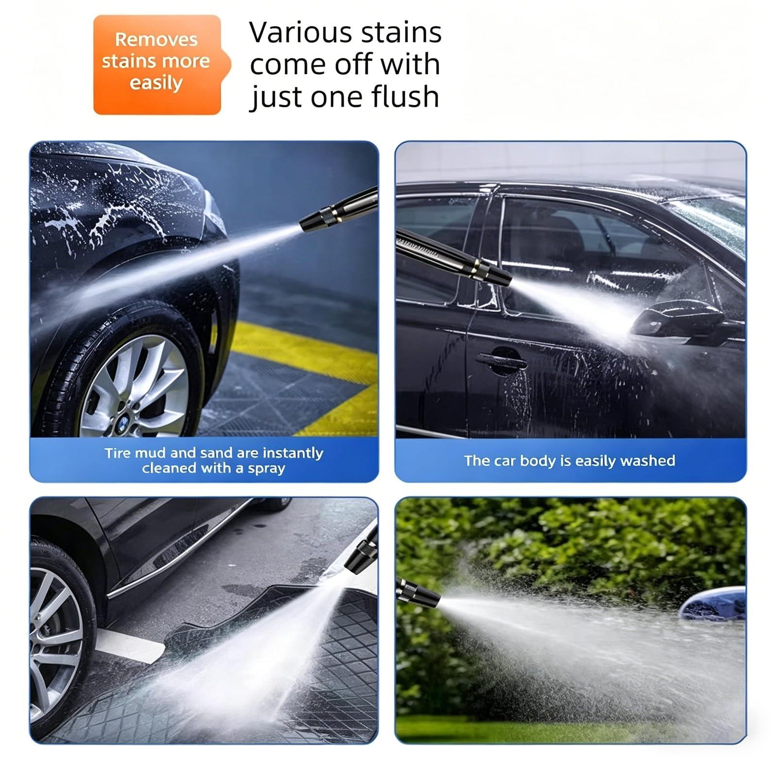 Pistola De Agua Alta PresióN for Lavado Autos Uso DoméStico con Boquilla Intensificadora; Pistola De Agua Alta PresióN for Lavado De Autos Uso DoméStico con Manguera(30m)